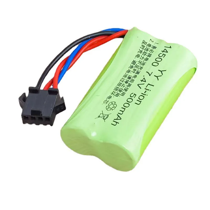 14500 7.4V bateria litowa, interfejs 500MAh SM-4p, jeden rząd akumulator litowy wielokrotnego ładowania typu M, wygodny i trwały