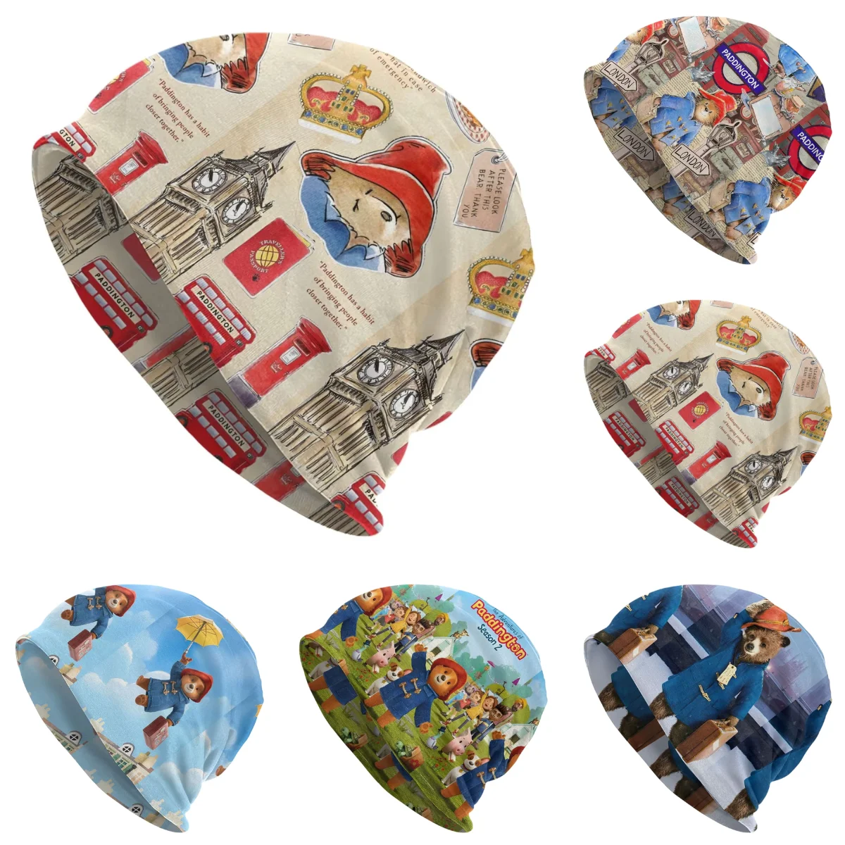 영국 패딩턴 다크 브라운 베어 비니 모자, 스컬리 비니, 히피 머리 랩, 남성 여성 모자, 겨울 디자인, 멋진 보넷 모자 선물