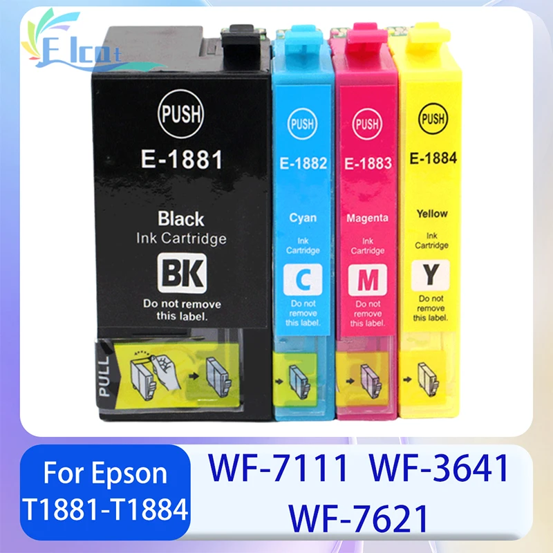

T188 T1881 T1882 T1883 T1884 Чернильные картриджи T 1881 T 1882 T 1883, совместимые с принтером Epson WORKFORCE WF-7111 WF-3641 WF-7621