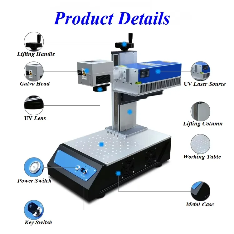 سعر الجملة المحمولة الكل في واحد 3W 5W تبريد الهواء الأشعة فوق البنفسجية سطح المكتب l ase r آلة وسم للزجاج الاكريليك #5