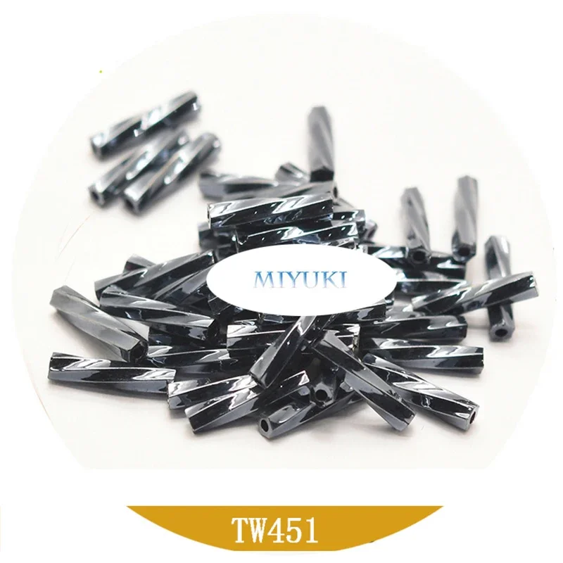 Miyuki Seed Beads Imported From Japan 2.7*12mm Twist Bugle Beads 18 Colors Scrub-AB Color Series