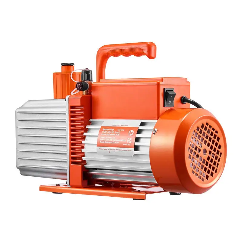 Pompe à vide, 9 CFM, pompe à vide rotative à 2 étages pour systèmes HVAC, kit de pompe à vide pour climatisation automobile avec bouteille d'huile, pour la dégazage de la résine lors de la maintenance des systèmes de climatisation automobile