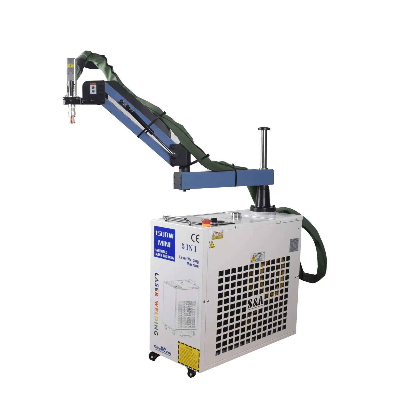 Portable 5 in 1 Handheld 1500W Fiber Laser Welding Machine for New Energy Battery Packaging