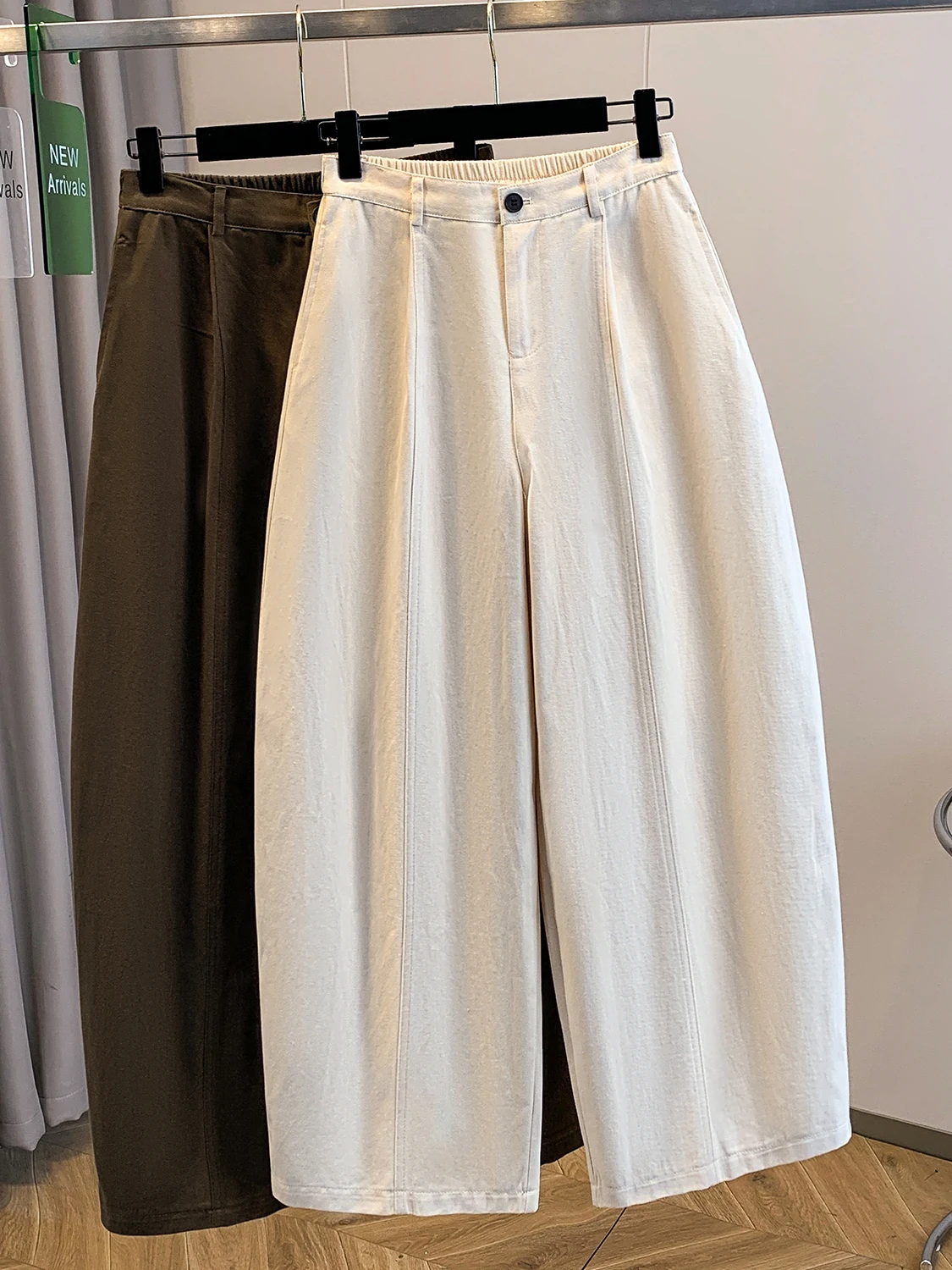 

High Waist Wide Leg Casual Pants Women's Faionable Loose Fit Trousers Spring Season Casual Sle High Waist Straight Tube