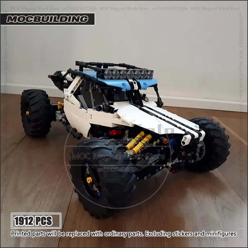 Modèle de voiture de ville de vitesse, blocs de construction MOC, briques technologiques à quatre roues motrices, véhicule tout-terrain RC modulaire, bricolage, jouets à assembler, cadeaux