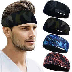 Drucken Sport Stirnbänder Schweißband Stretch Elastische Frauen Yoga Haar Bands Atmungsaktive Gym Fitness Laufen Radfahren Tennis Headwrap