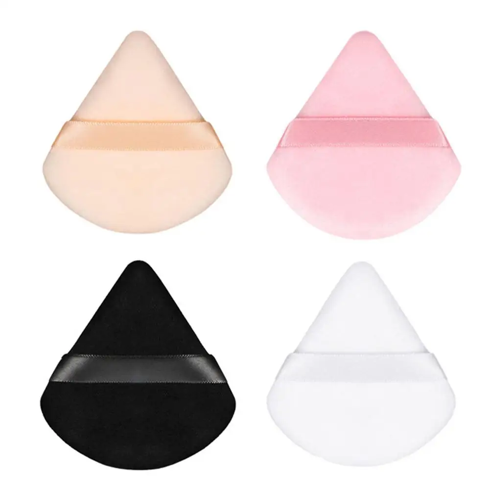 1pcs Washable Velvet Foundation Puff Triangle Powder Puff Soft Makeup Sponge for Face Make Up Eye Contouring Shadow