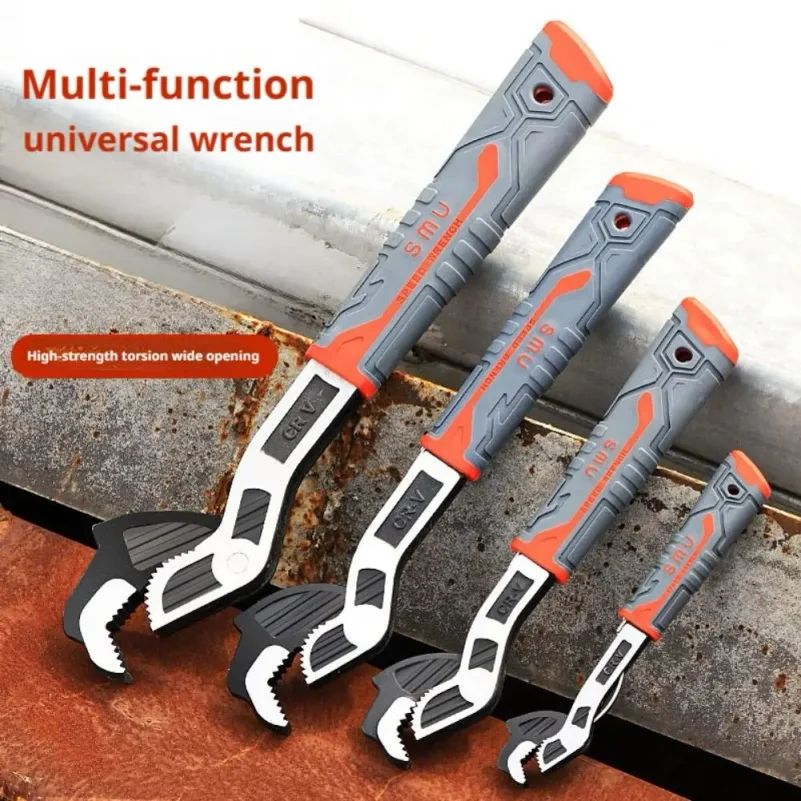 6/8inch Multi-functional Quick Self-locking Wrench High Hardness Household Maintenance Strong Torque Adjustable Wrench New model