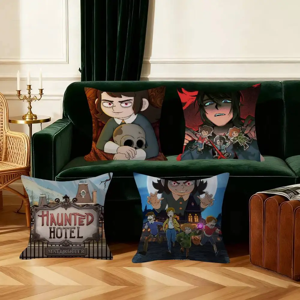 Abaddon H-Haunted H-Hotel Polyester Printed  Cushion Cover Pillowcase Upholstery Sofa Throw Pillow Home Decor Pillowcas