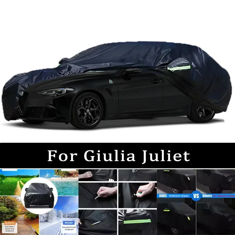 

Car Cover For Giulia Juliet - Outdoor Full Body Protection, Waterproof Dustproof Heat-Resistant, All-Season Use Car Accessories