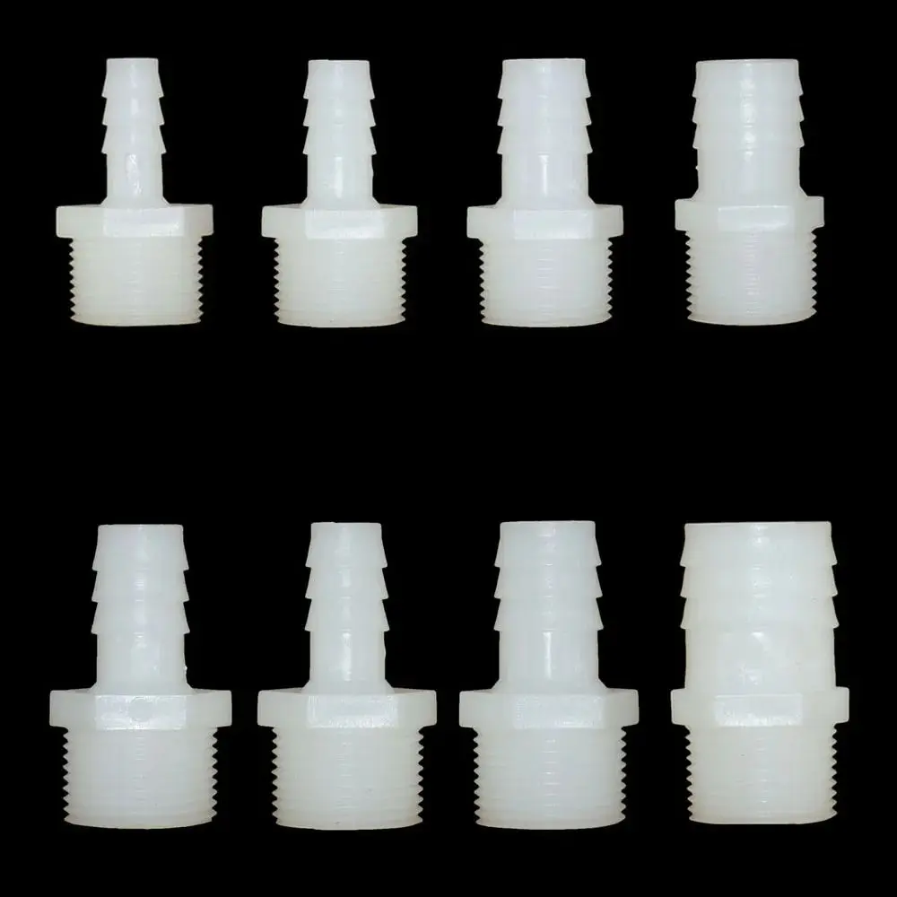 1/10Pcs 3/4 Inch Thread To Barb 10/12/14/16/18/20/25mm Plastic Hose Connector Fittings Drip Irrigation System Pipe Coupler