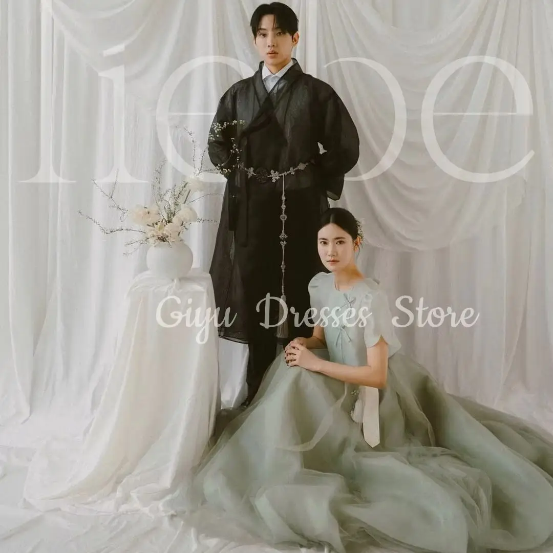 

Giyu New Hanbok Jasper A-Line 2PCS Wedding Dresses Short Sleeves Pleat Customized Korea Photoshoot Plus Size Floor-Length 2025