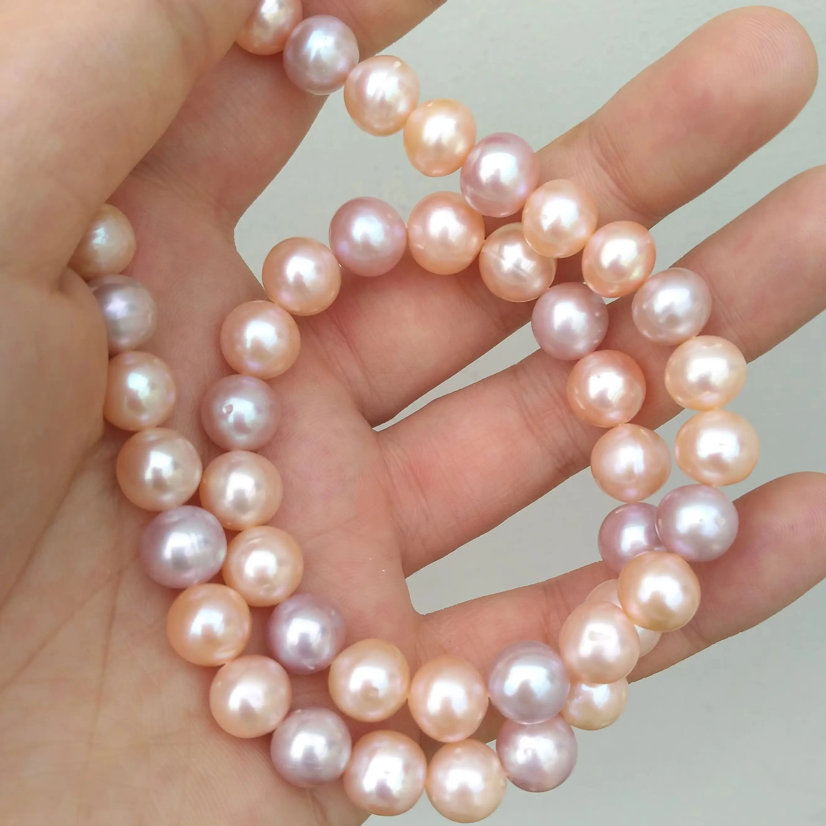 

Popular Gorgeous 8-9mm Round South Sea Real Natural Multicolor Pearl Necklace 18inch/45cm Suitable For Any Occasion