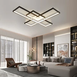 Hiện Đại Mới Led Âm Cho Livingroom Phòng Ngủ Lustre Trang Trí Nhà Mờ Âm Trần Đen/Vàng Đèn Ốp Trần Đèn