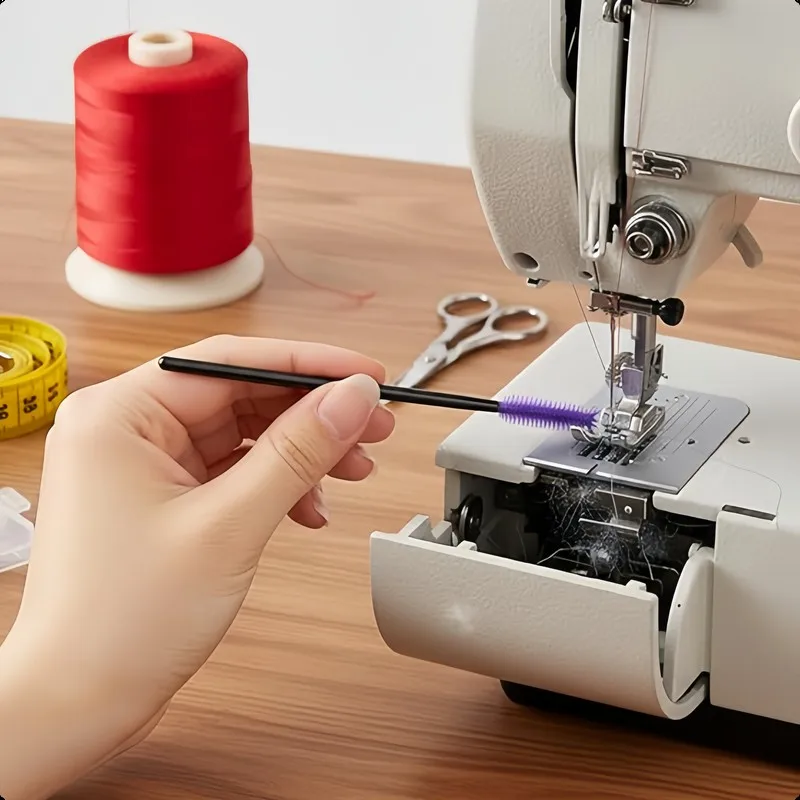 Flexible Bristle Head Sewing Machine Brush 24 pcs, perfect for Home Dust Removal, Handheld Ergonomic Design