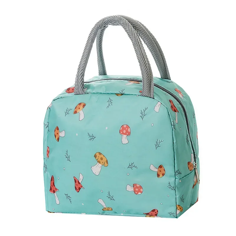 Functional Flower Pattern Cooler Lunch Box Bags Insulated Oxford Lunch Bag Thermal Food Picnic Lunch Bags For Women Kids