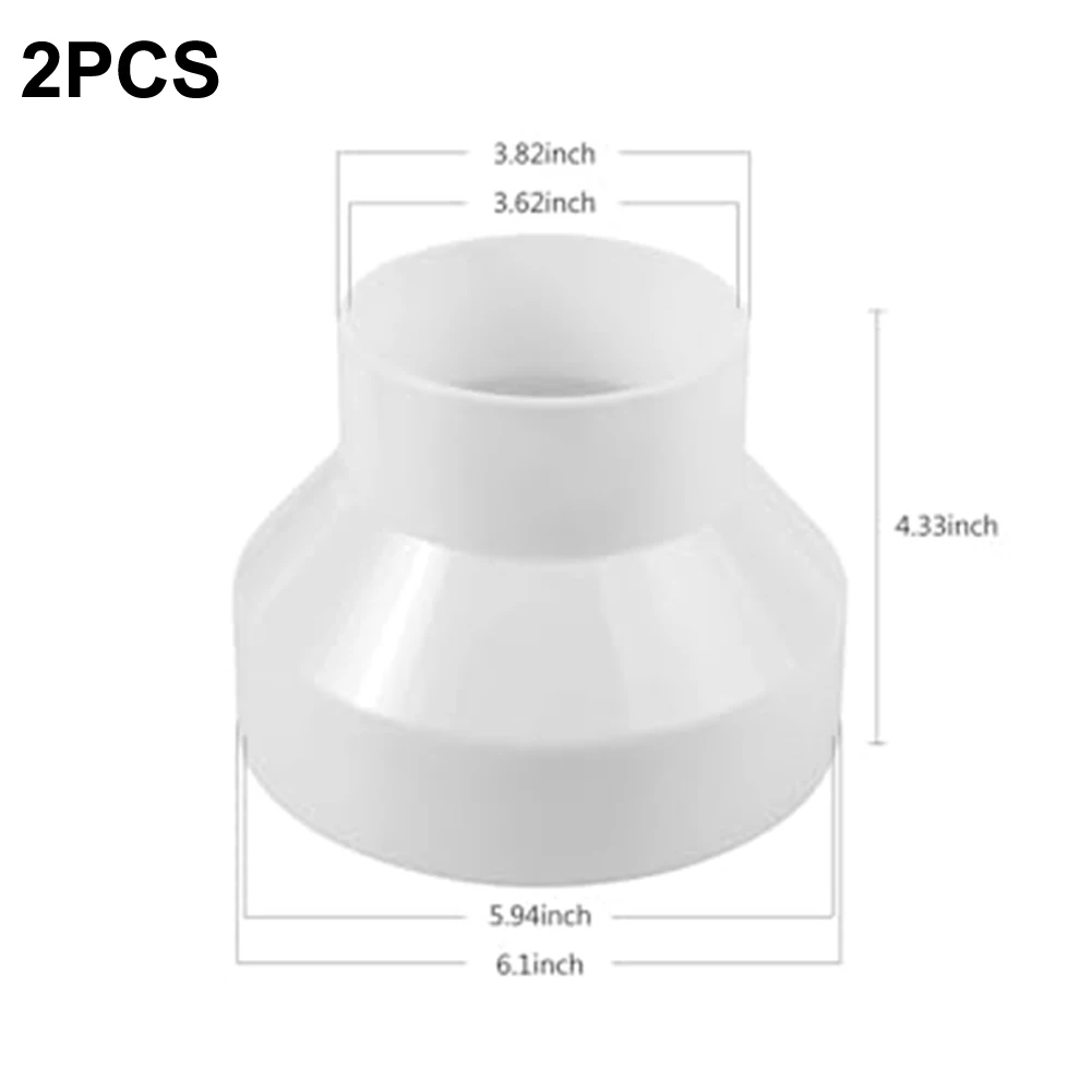 Ducting Projects ABS Pipe Connector Airflow Connection 150mm To 100mm Easy Installation Lightweight Design Long-Lasting Use