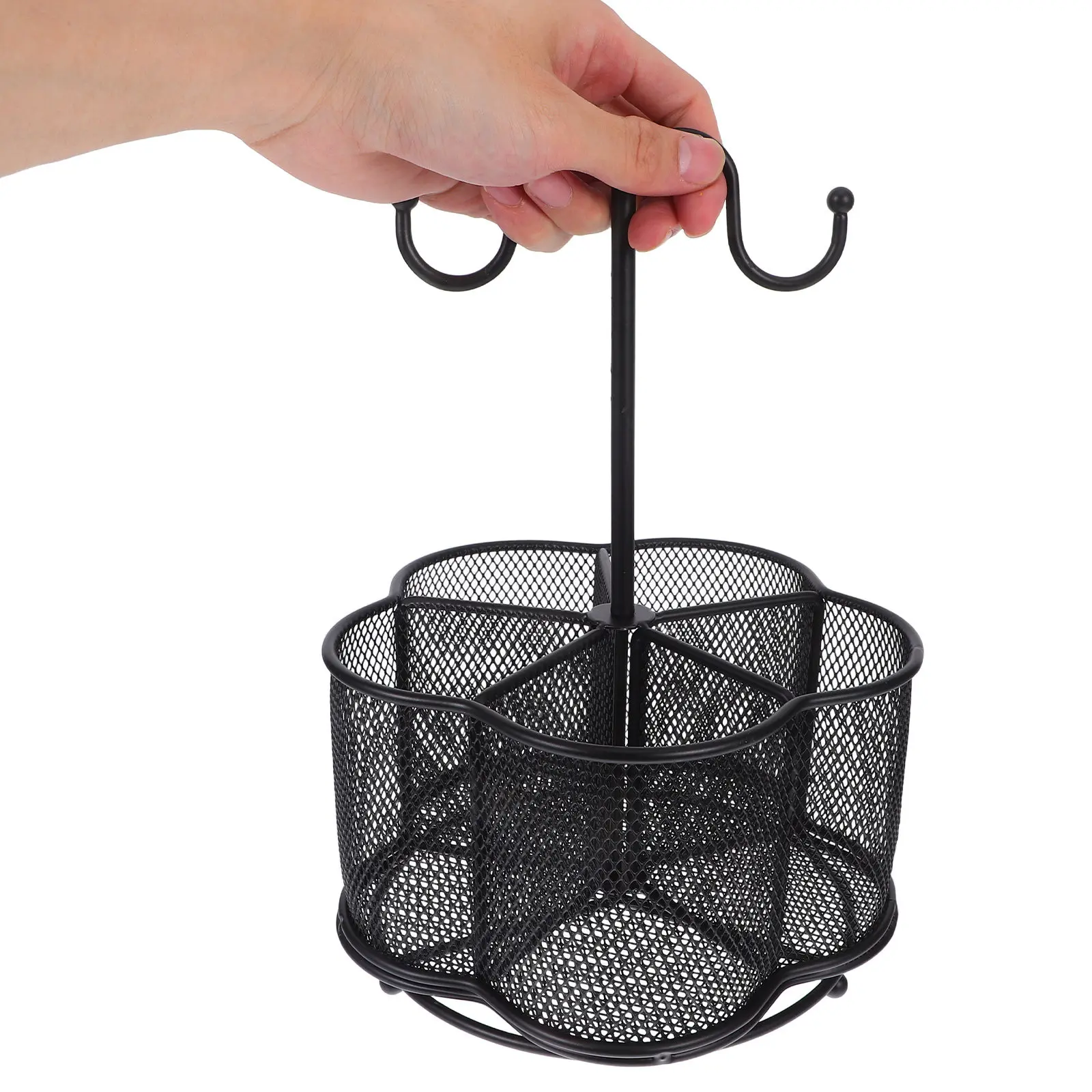 

Mesh Pen Holder Plum Blossom Iron Mesh Pen Holder Handle Hook Desktop Organizer Hollow Pencil Cup Creative Metal Pencil Stand