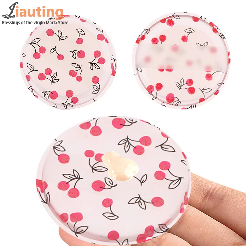 1/2 pçs cereja impressão silicone gel pó puff esponja rosto esconder cosméticos puff acessórios para fundação creme sem pó