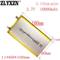 1-10pcs 1160100 battery 3.7V 10000mAh Lithium polymer Rechargeable Batteries For Tablet PC Power Bank MP4 Remplacement bateria