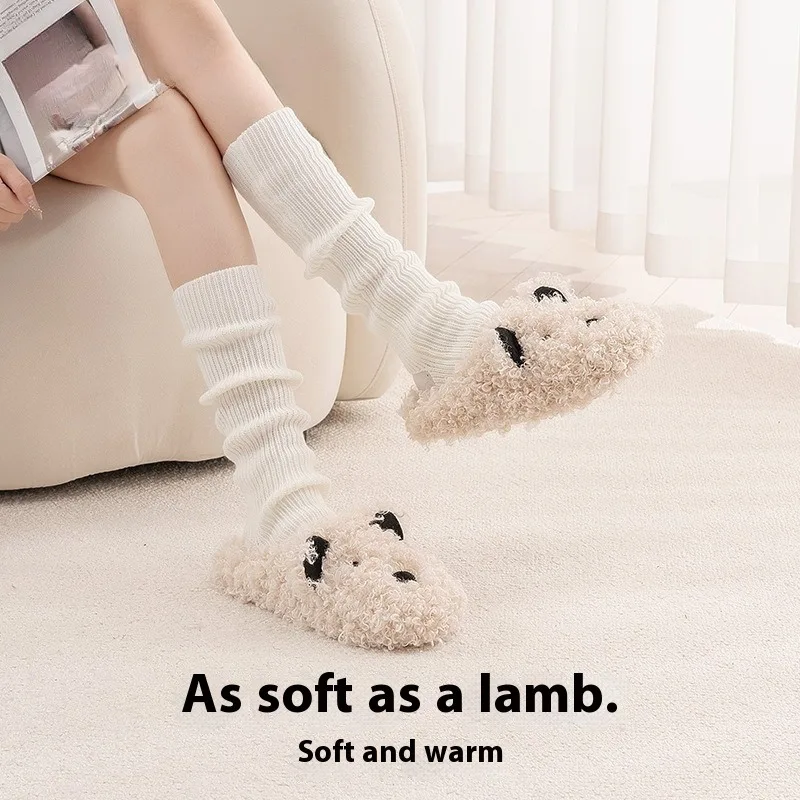 شباشب قطنية نسائية للخريف والشتاء داخلي لطيف جرو غير قابل للانزلاق سميك نعل دافئ للاستخدام المنزلي شباشب تيدي فروي #6