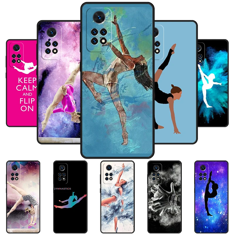 Love Gymnastics Oil Painting Phone Case For Redmi Note 11 EPro 11S 10T 9S Promax 8 Pro Xiaomi Mi 11 12X 12S Ultra Cover