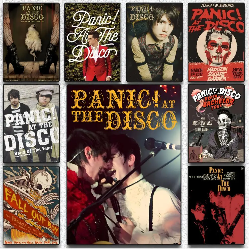 Band Rock P-Panic At The Disco Poster Art Wall Decor, Indoor Outdoor for Collectors