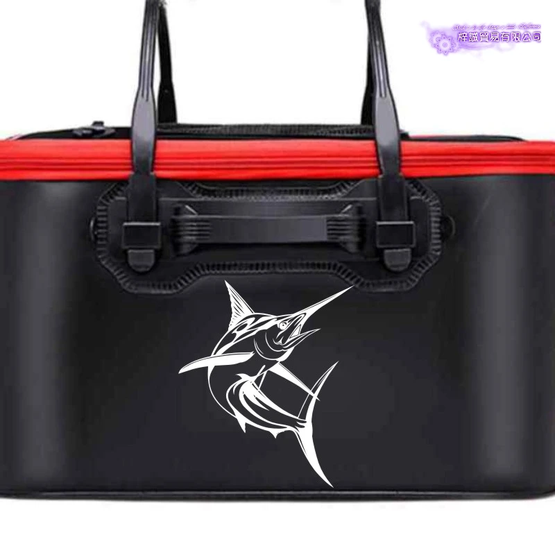 Marlin Swordfish Fishing Decal Angling Bucket Tackle Shop Fishhook Sticker Fish Tank Boat Box Car Vinyl Decal