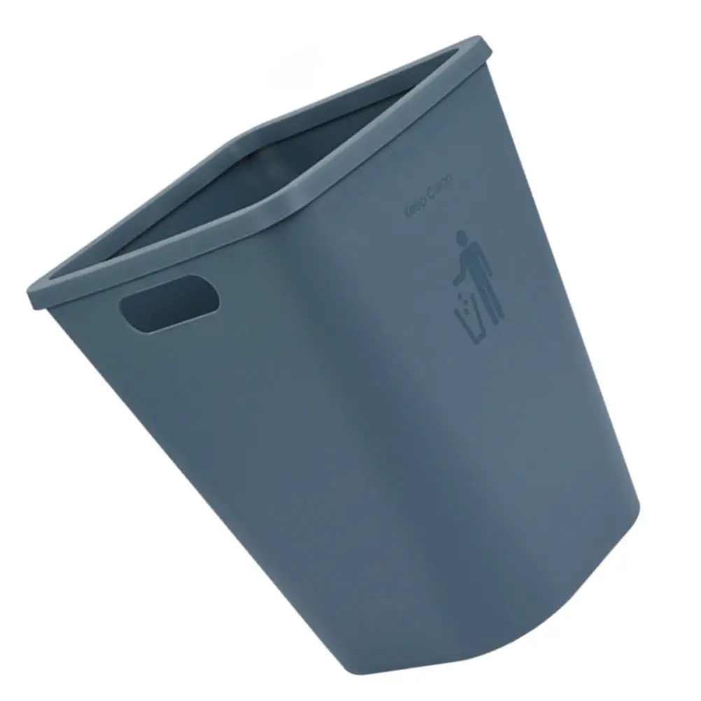 

Plastic Trash Can Waste Bin Kitchen Household Office Garbage Container Material Spacious Mouth Firm Bottom NonSlip