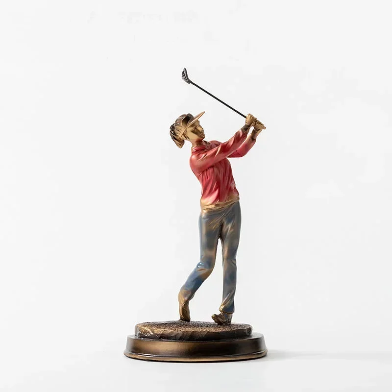 Modern Golf Sports Character Resin Decoration Bookshelf Cabinet Accessories Crafts Home Livingroom Table Sculpture Ornaments