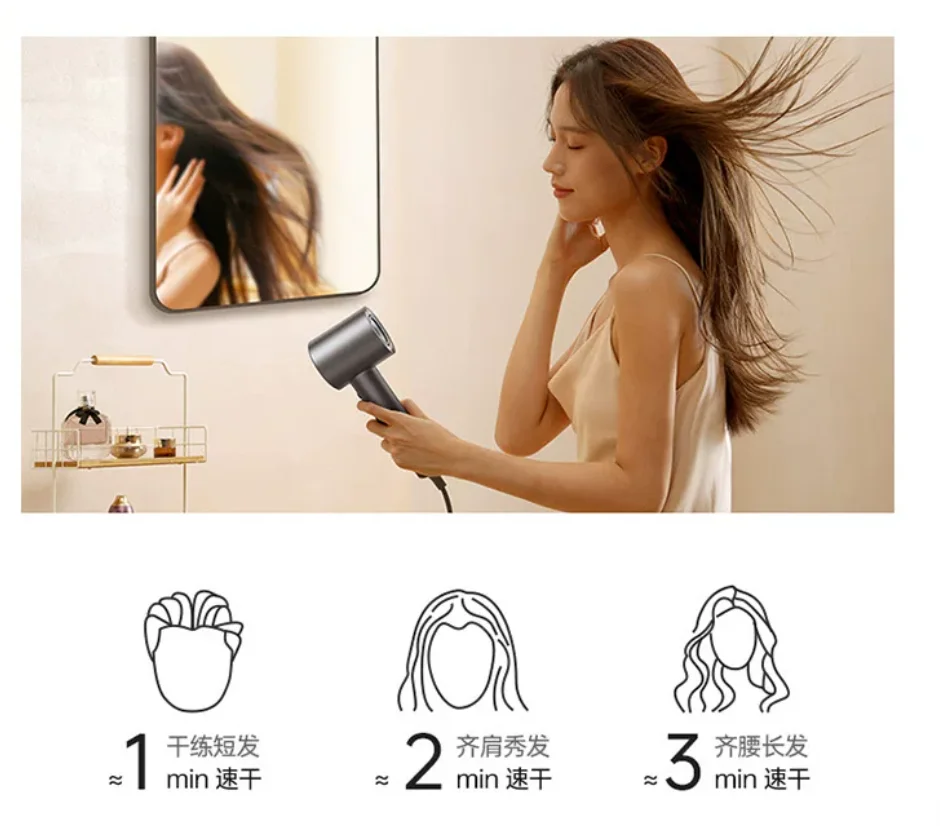 110v volt hair dryer, negative ion hair care, silent and quick-drying export to the United States, Japan, Canada, household