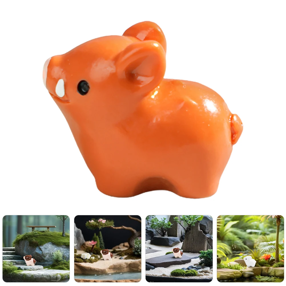 

12Pcs Mini Resin Pig Figurines Cute Decorative Fairy Garden Accessories Miniature Animal Figures DIY Home Decor