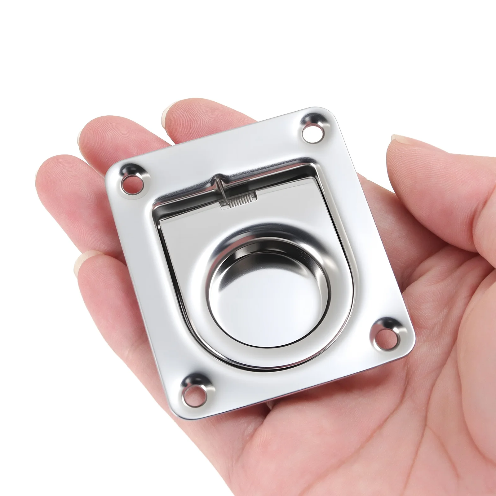 2 قطعة الفولاذ المقاوم للصدأ قفل حلقة سحب مقبض اكسسوارات للقوارب البحرية خزانة سحب اليخوت دافق رفع الدائري