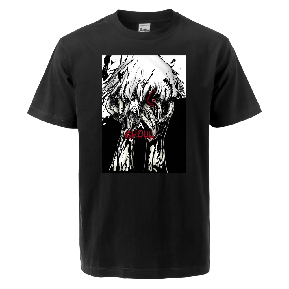 Classics Anime Bloody Tokyo Ghoul Kaneki Ken 2024 Summer Unisex Harajuku T-Shirts Cotton Streetwear Men\'s Short Sleeve Tops