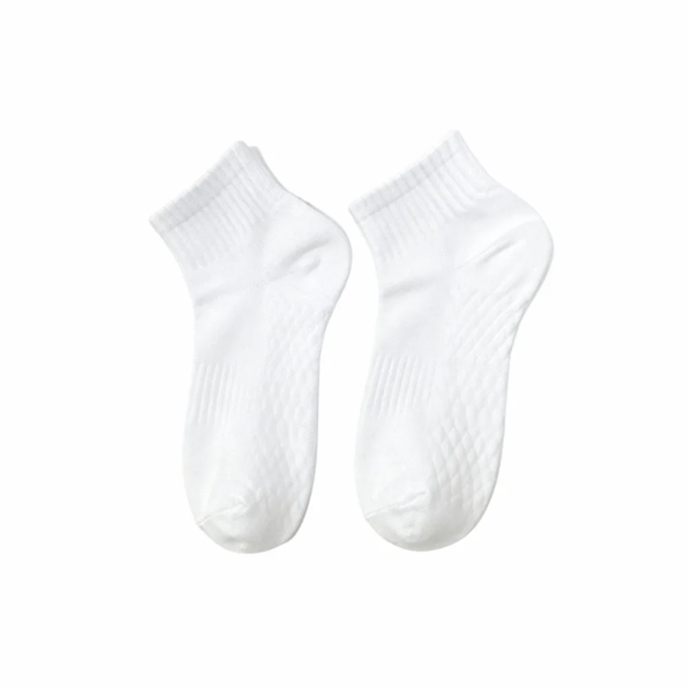 New Cotton Low Cut Socks Breathable Mesh Sweat Absorbing Short Sports Socks Anti-Odor Thick Sole Casual Socks Men and Women