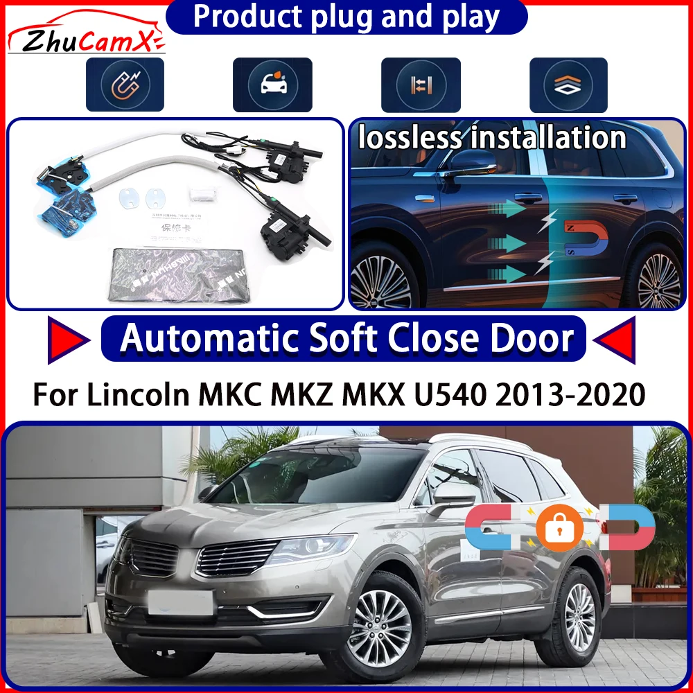 Electric Door Lock Actuator for Lincoln MKC MKZ MKX U540 2013-2020 Soft Close Door Kit Power Latch System Auto Pull Door Easy