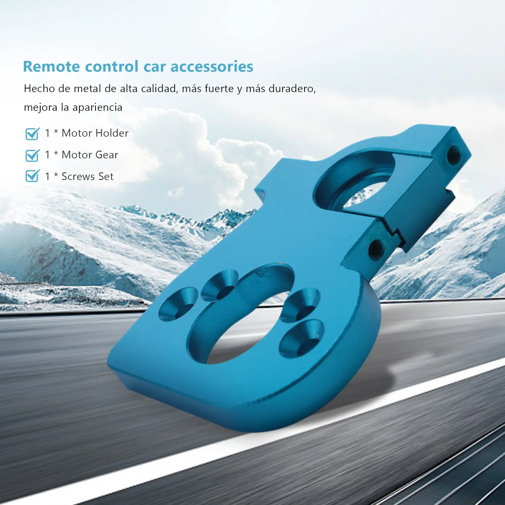 حامل تثبيت محرك السيارة BAAA-RC مع ترس المحرك لـ Wltoys 144001 124019 124018   ملحقات ترقية قطع غيار RC، أزرق