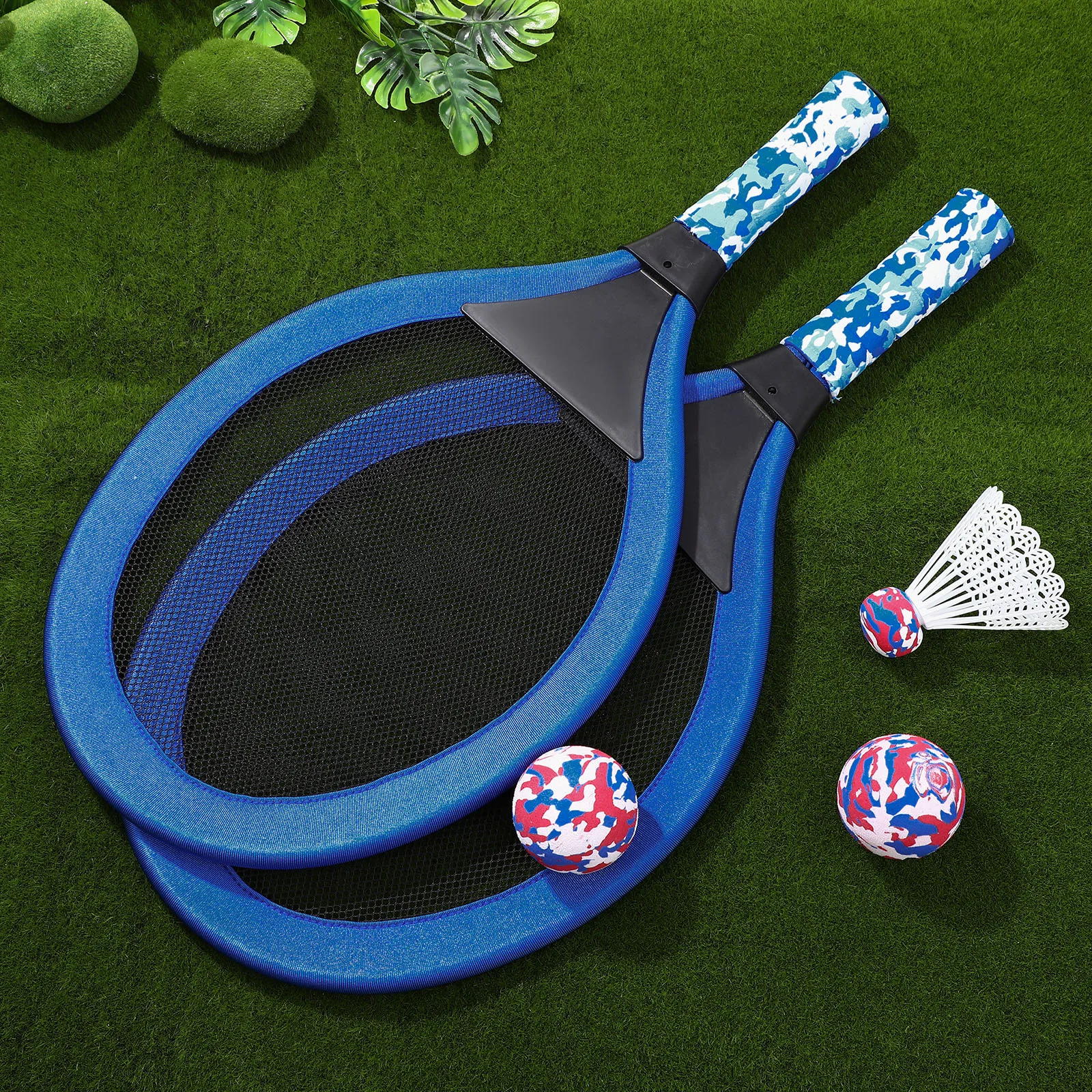 Conjunto de raquete de tênis azul raquete crianças badminton criança raquetes brinquedo das crianças para brinquedos esportivos