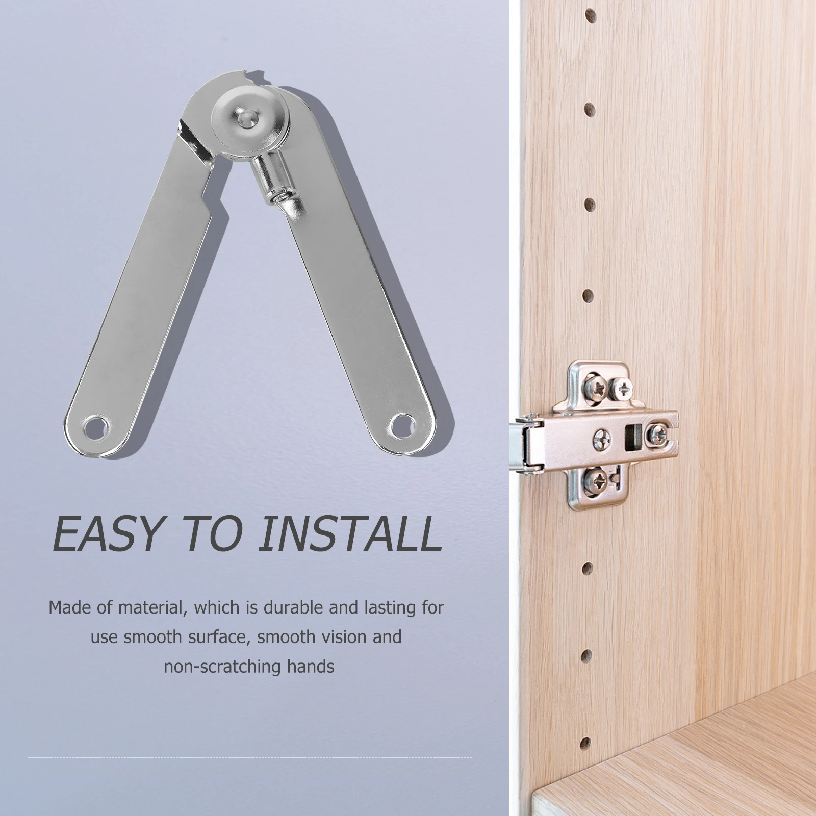 

4pcs Cabinet Door Support Curved Hinges Thickened Durable Silent Smooth NonScratching Furniture Hardware Spring