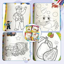 Character/Plant/Animal Coloring Book Baby Art Supplies Manga Decompression Doodle Book Concentration Gift for Boys and Girls Age