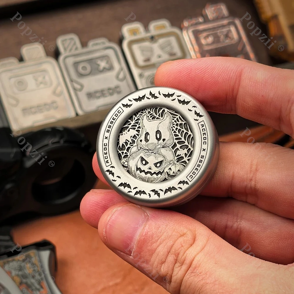 ACEDC Mechanical Ratchet Coin Adults Stress Relief Toy Fidget Spinner Fingertip Gyro Fingertip Tricks EDC Flips Anxiety Toys