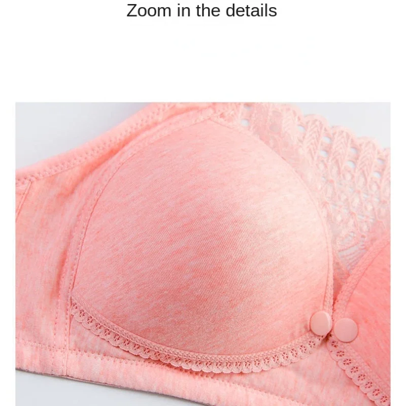Reggiseno per allattamento con chiusura a bottoni con apertura frontale per prevenire l'esposizioneDurare la gravidanza senza ferretto che raccoglie biancheria intima per l'allattamento dopo il parto