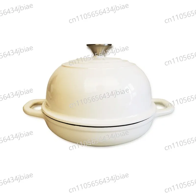Dutch Oven Bread Pot Lacquer Enamel Cast Iron Dutch Pot with Lid 24cm Meal Bowl