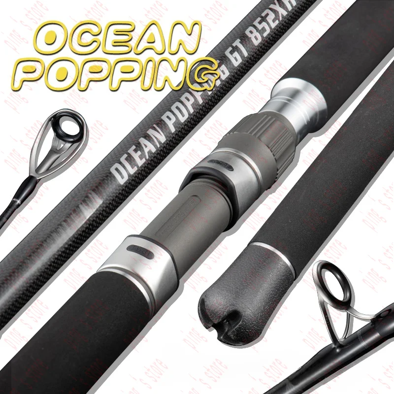 Japan FUJI High Quality  Pesca Carbon Fiber Popping Rod Trolling Saltwater Slow Jigging Spinning Pole Bait Casting Fishing Rods