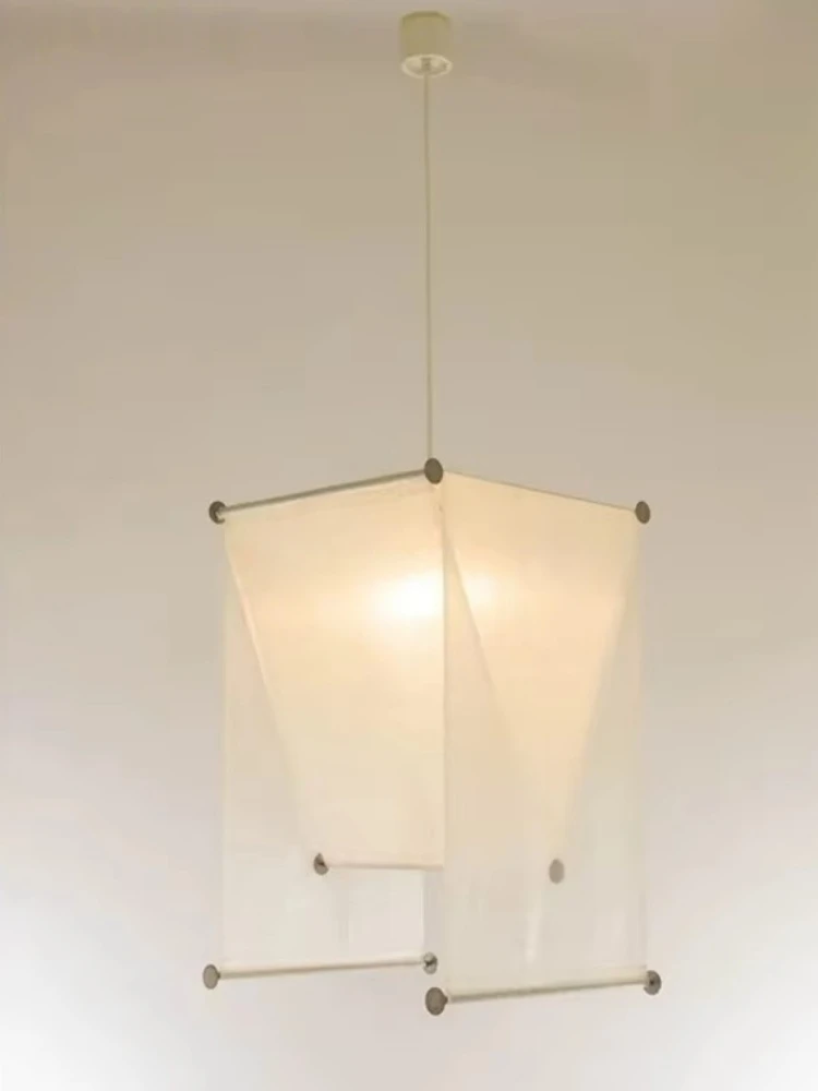 

Japanese Style Silent Wind Chandelier Retro Fabric Hanging Lamp Curtain Pendant Lights Living Room Dining Room Bedroom Lamp