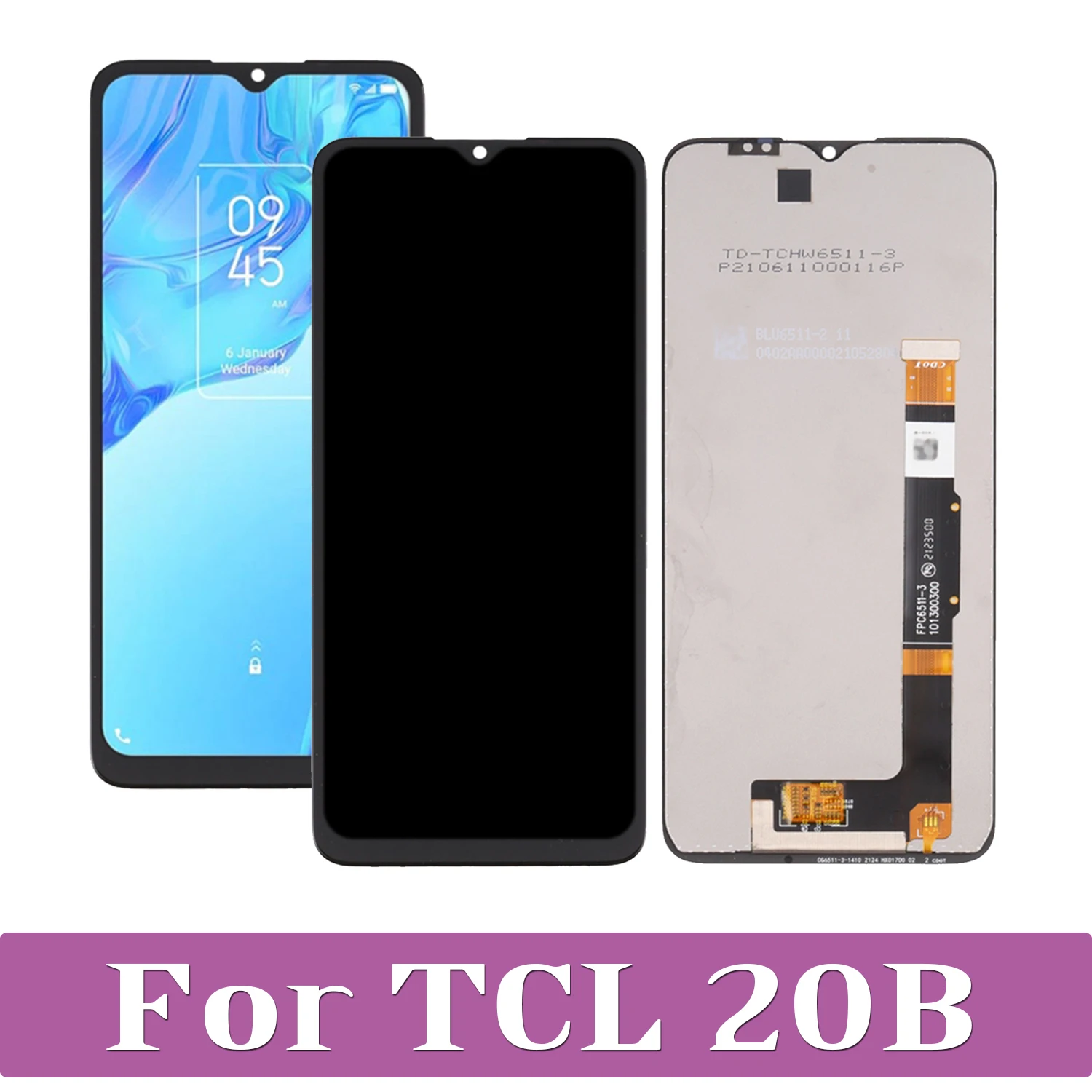 

For TCL 20B LCD Display Touch Screen Digitizer Assembly For TCL20B 6159K 6159a 6159 LCD Replacement