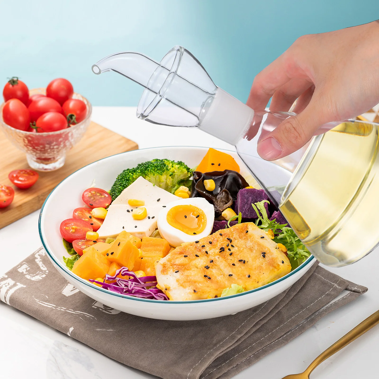 

Oil and Vinegar Dispenser Glass 500ml Drip- Spout Perfect for Cooking Olive Oil Bottle Kitchen Accessory