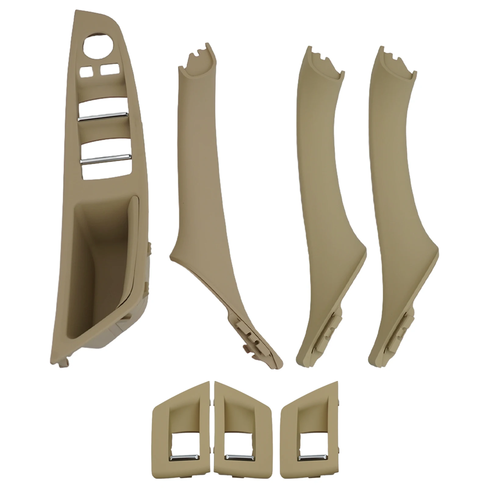 

For BMW Interior Upgrade Inner Door Panel Handle LHD Door Handle Trim High Universality Fitment NO For BMW 520i