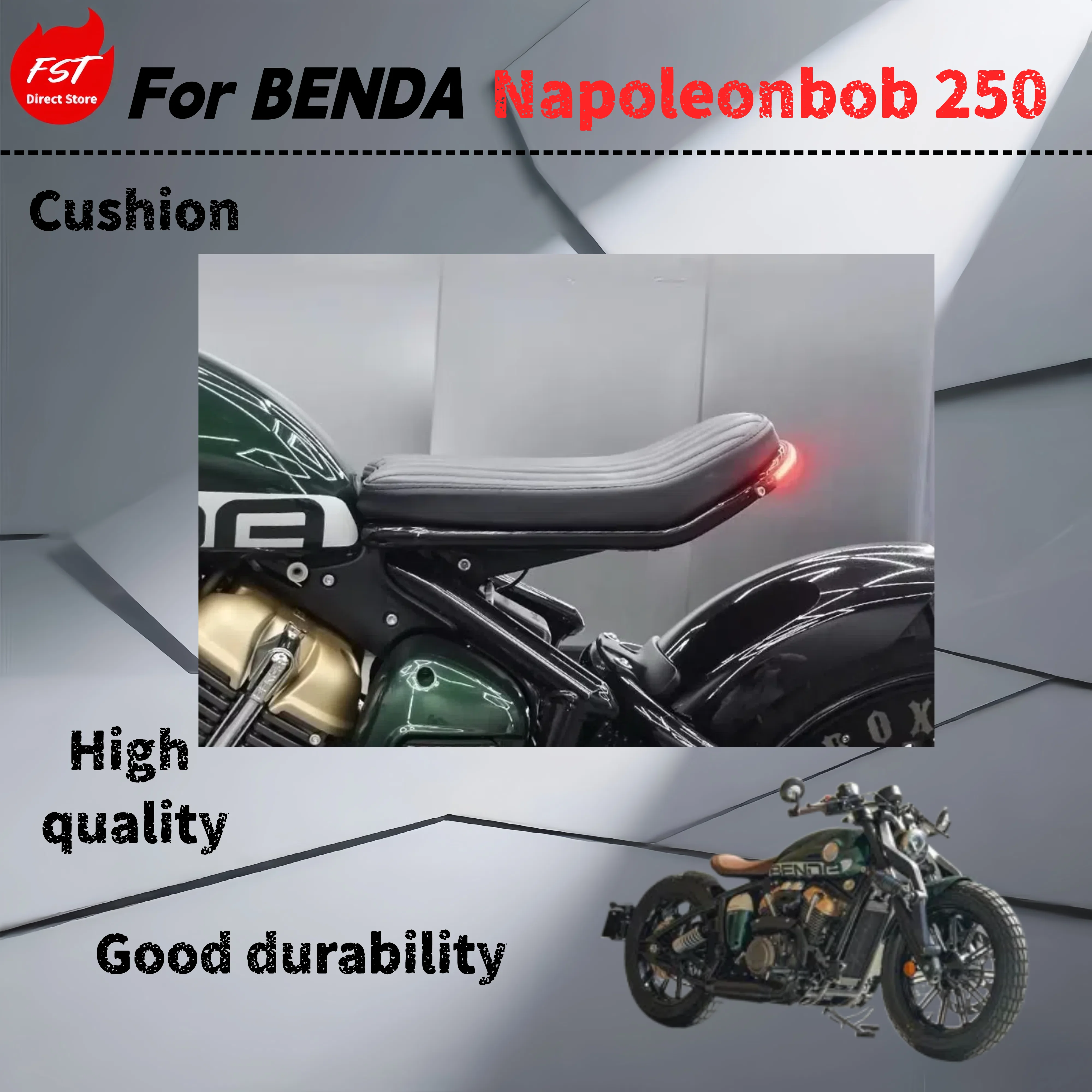 

For Benda Napoleonbob 250 retrofit retro single spring seat cushion front seat bobber seat cushion accessories