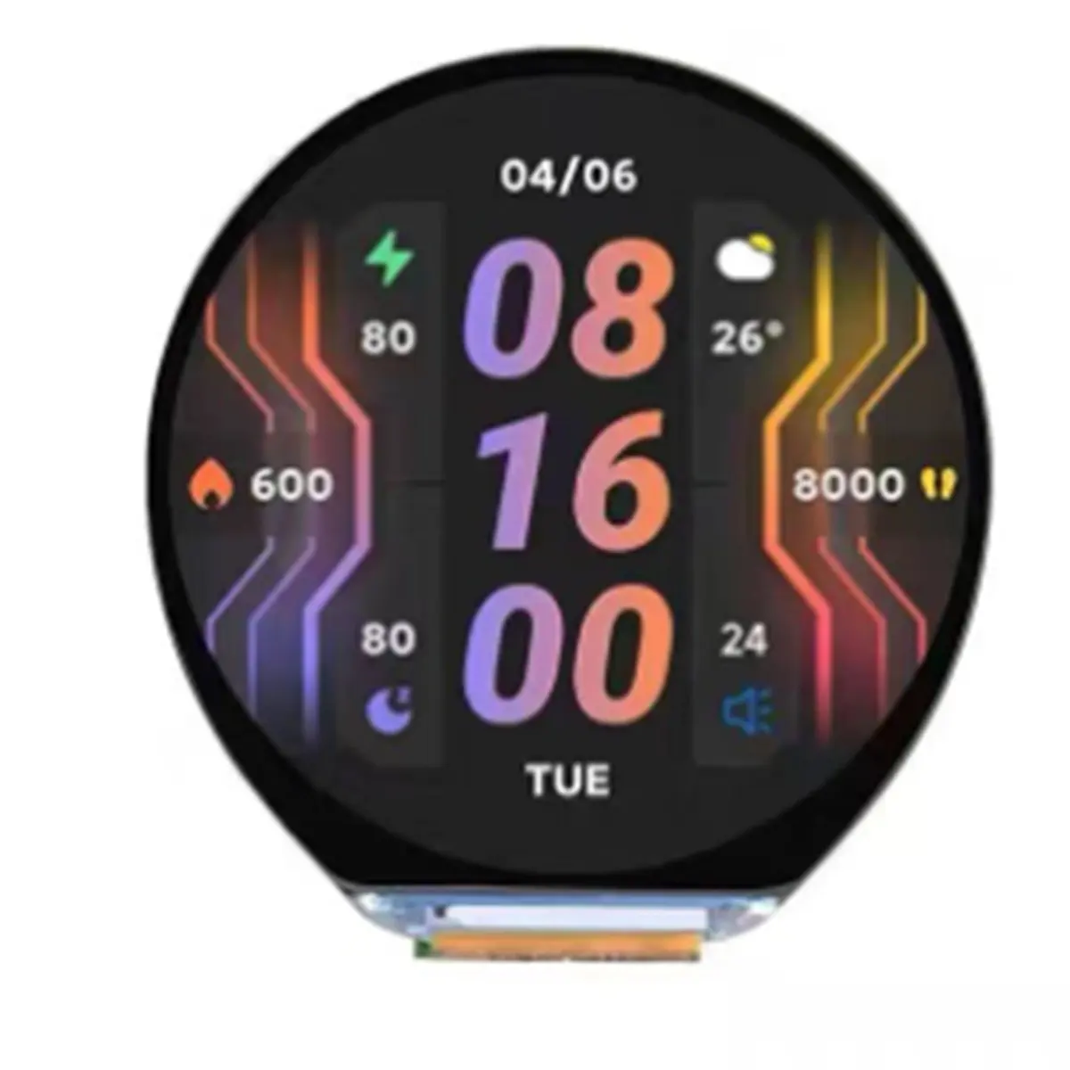 Development Board 1.46inch Round LCD 1.46inch Display 412x412 QMI8658 Sensor/MIC/SD/MP3 Audio No Cover Panel